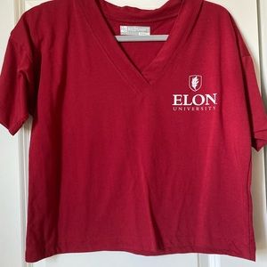 Red Crop Elon Shirt